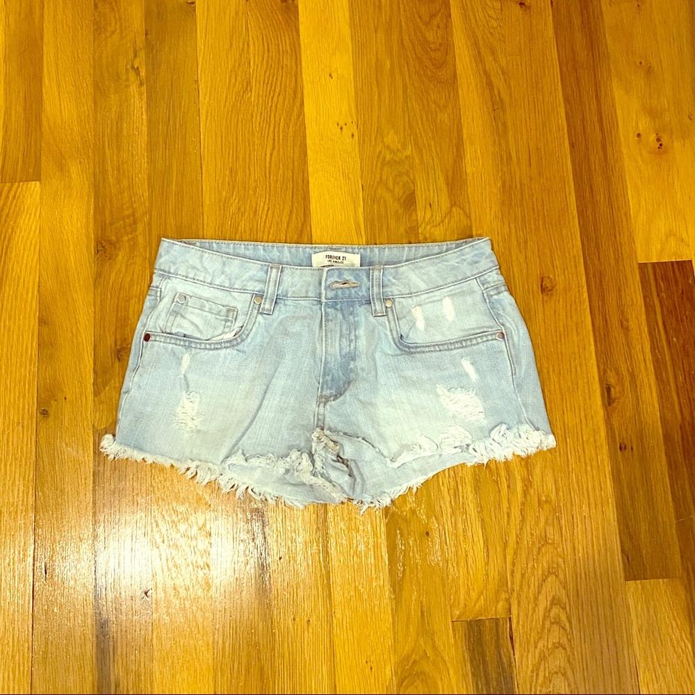 Blue jean shorts